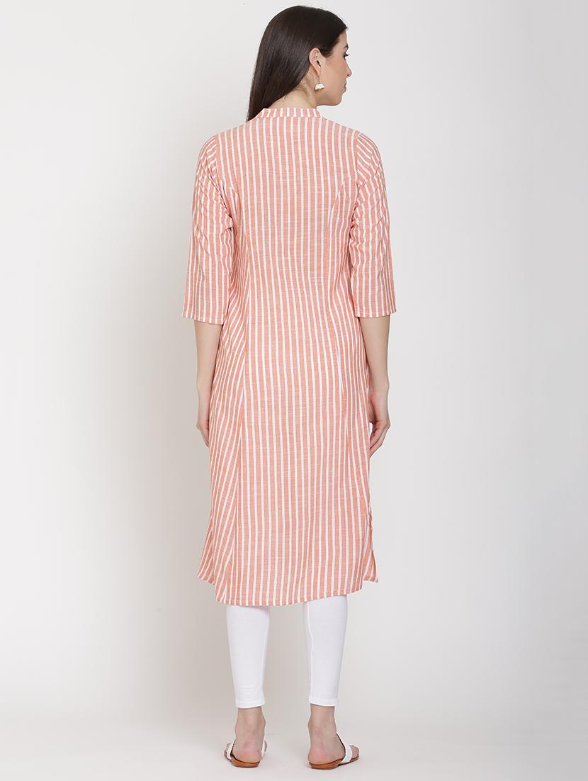 striped a-line kurta - 16634978 - Zoom Image - 3