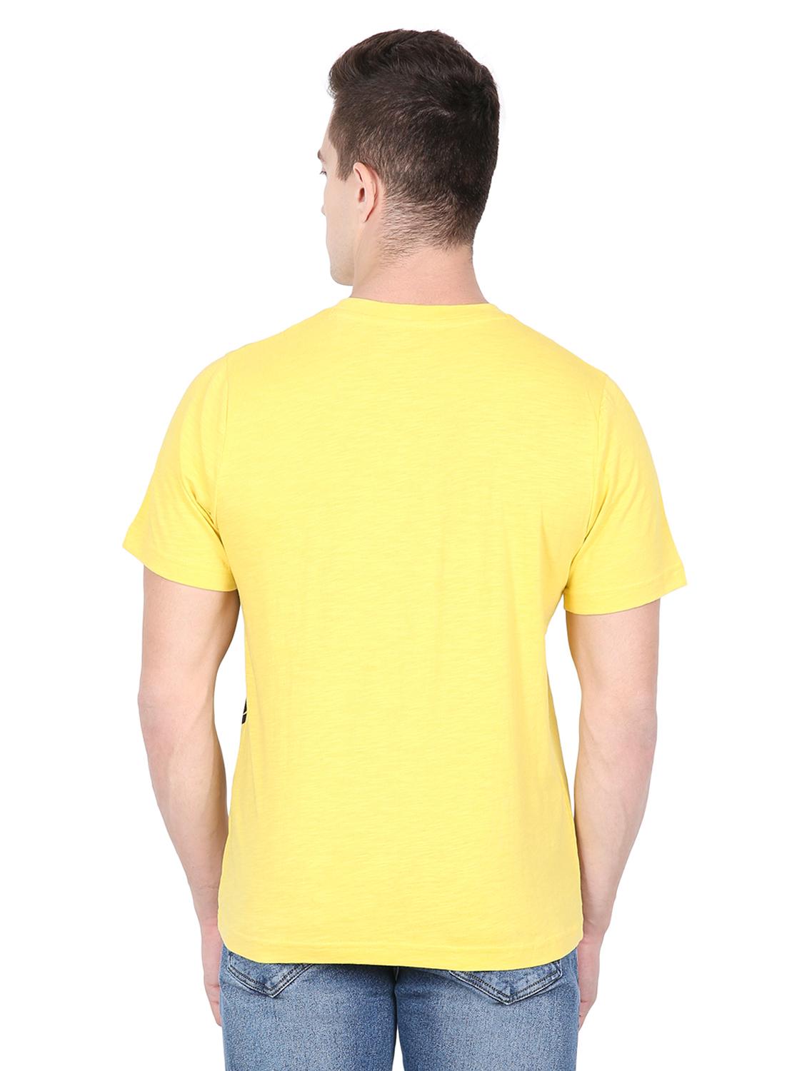 yellow chest print t-shirt - 16635081 - Zoom Image - 3