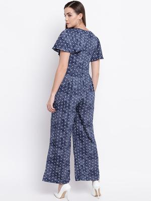 tie front bell sleeved jumpsuit - 16635167 - Standard Image - 3
