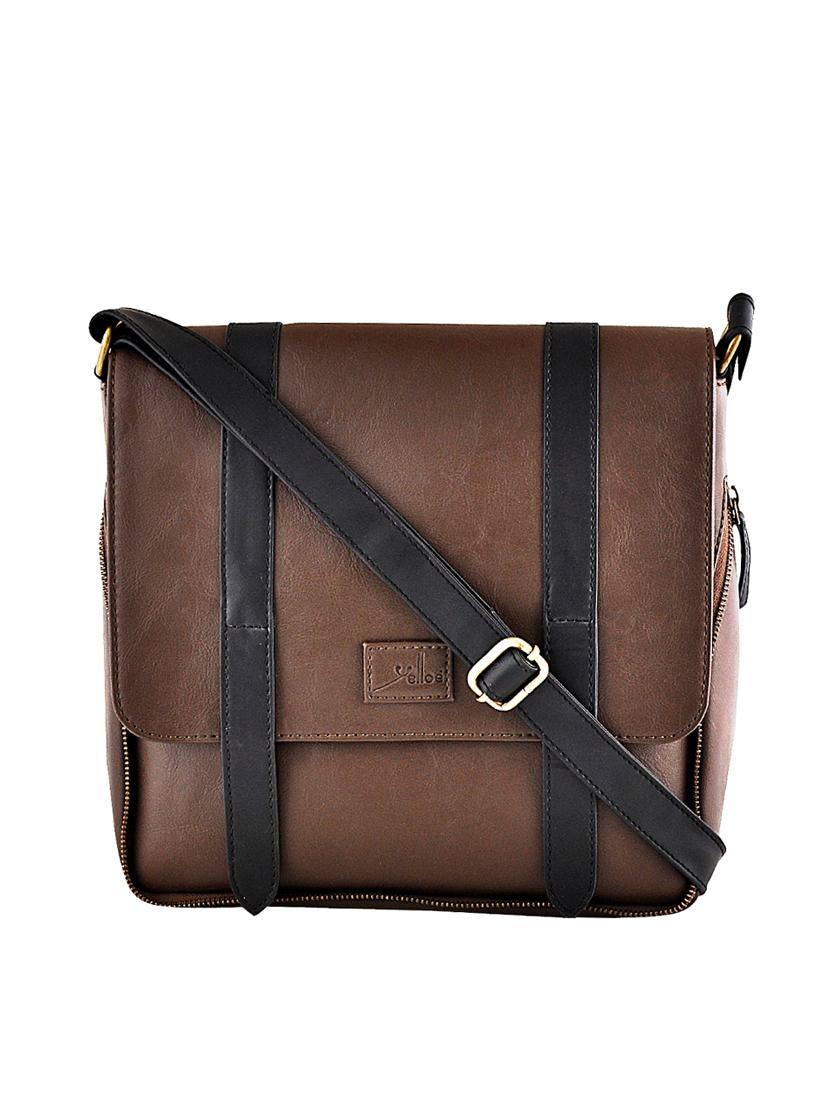 brown leatherette (pu) regular messengerbag - 16635297 - Zoom Image - 1