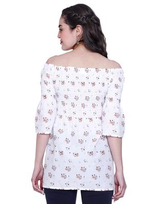 off shoulder floral top - 16635340 - Standard Image - 3