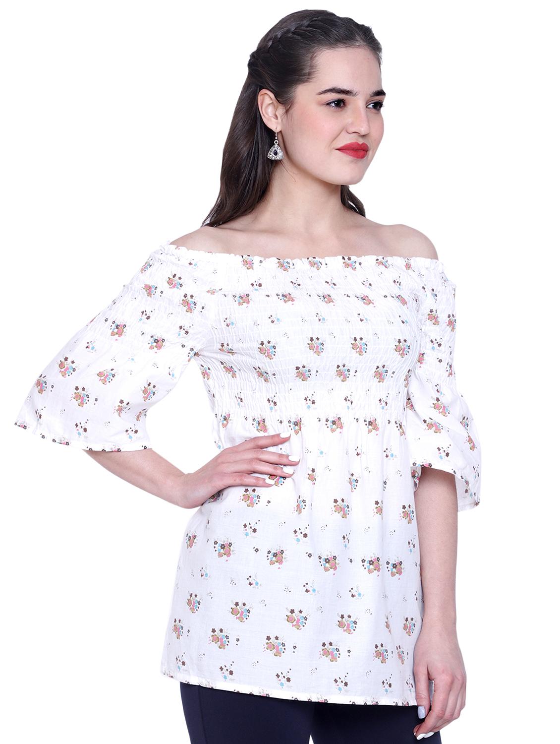 off shoulder floral top - 16635340 - Zoom Image - 2