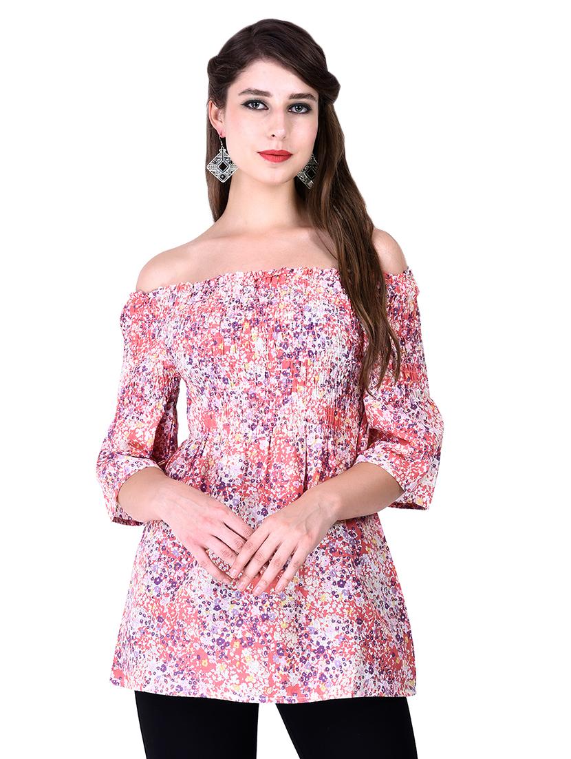 off shoulder floral top - 16635341 - Zoom Image - 1
