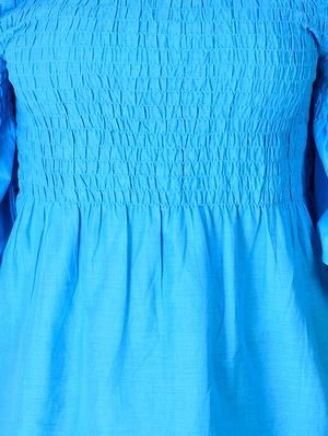 off shoulder smocked top - 16635344 - Standard Image - 4