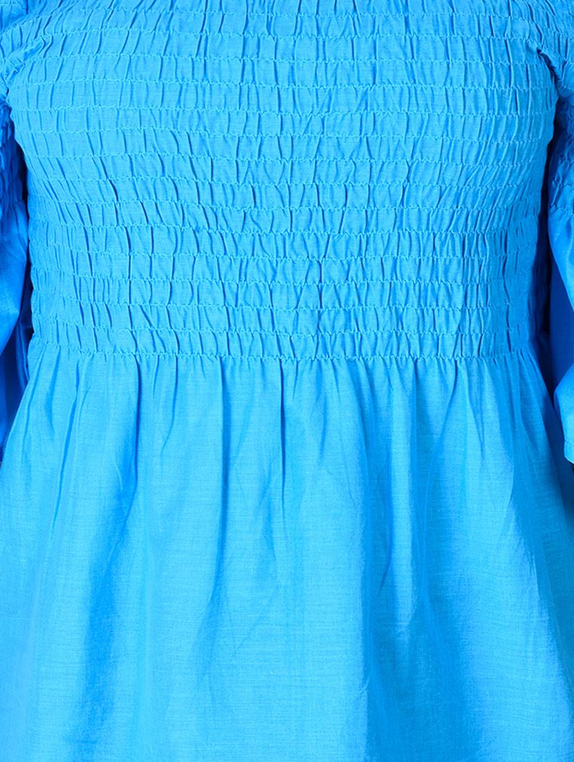 off shoulder smocked top - 16635344 - Zoom Image - 4