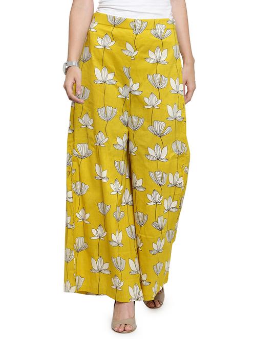 high rise floral palazzo - 16635350 - Standard Image - 1