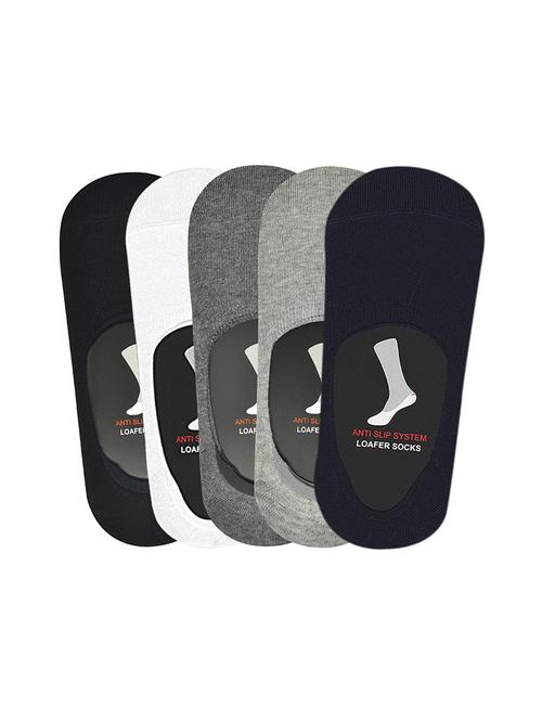 5 pair pack of multi colored cotton no show sock - 16635472 - Standard Image - 1