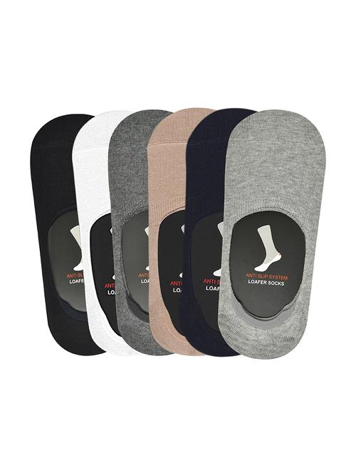 set of 6 multi colored cotton no show sock - 16635473 - Standard Image - 1