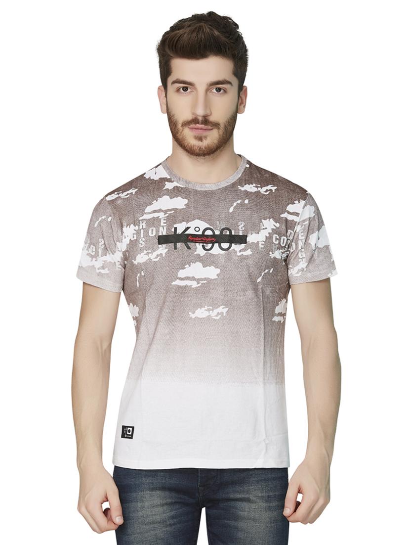 beige all over print t-shirt - 16636018 - Zoom Image - 1