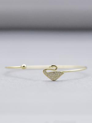 gold metal bangle bracelet - 16636115 - Standard Image - 2