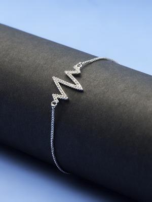 silver metal links bracelet - 16636126 - Standard Image - 2