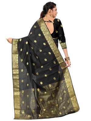 floral woven saree with blouse - 16636563 - Standard Image - 2