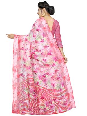 digital floral woven saree with blouse - 16636600 - Standard Image - 2