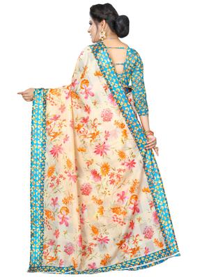 digital floral woven saree with blouse - 16636606 - Standard Image - 2