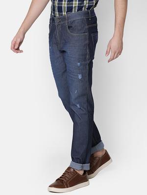 blue light washed ripped denim jeans - 16636888 - Standard Image - 2