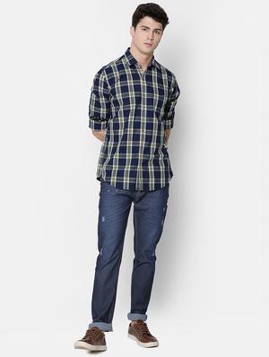 blue light washed ripped denim jeans - 16636888 - Standard Image - 4