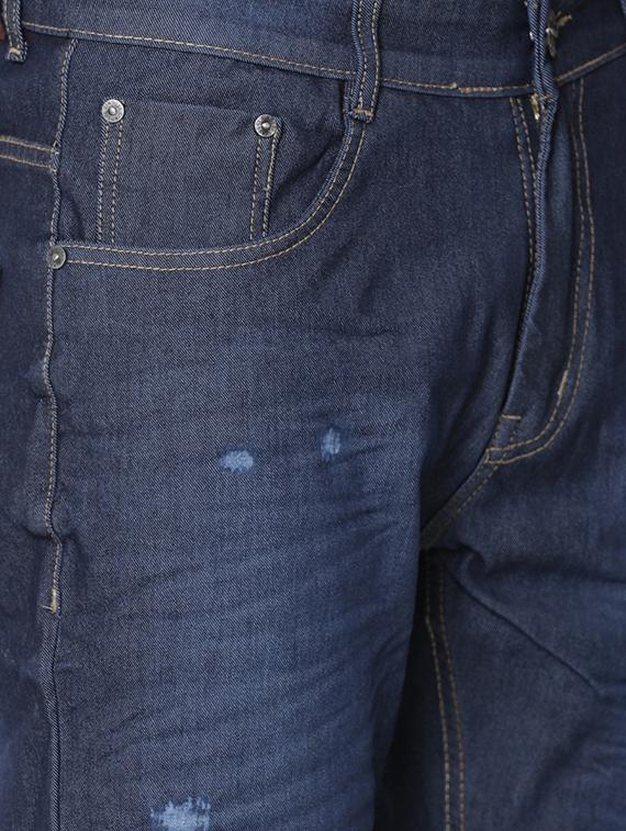 blue light washed ripped denim jeans - 16636888 - Zoom Image - 5