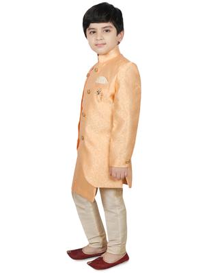 orange silk kurta set - 16637239 - Standard Image - 2
