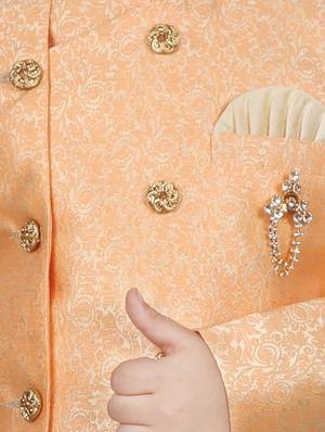 orange silk kurta set - 16637239 - Standard Image - 4