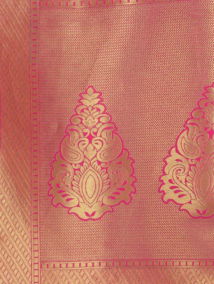 self-design kanjivaram saree with blouse - 16637245 - Zoom Image - 2