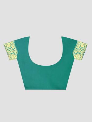 self-design kanjivaram saree with blouse - 16637261 - Standard Image - 3