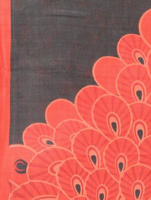 geometric printed saree with blouse - 16637559 - Standard Image - 4