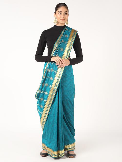 zari work kanjivaram saree with blouse - 16637583 - Standard Image - 1