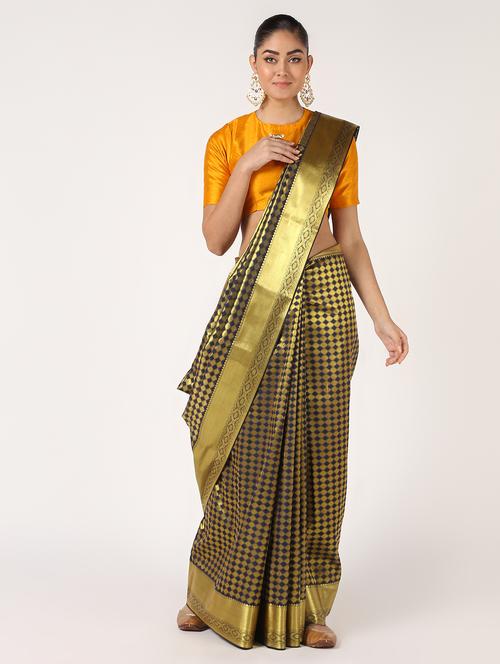 zari work kanjivaram saree with blouse - 16637587 - Standard Image - 1