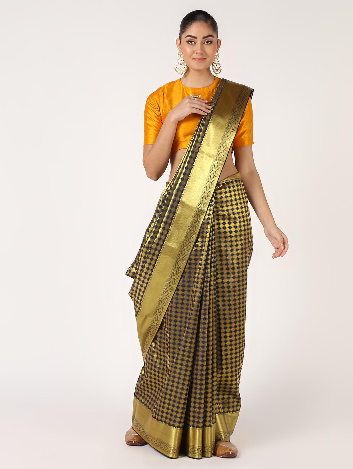 zari work kanjivaram saree with blouse - 16637587 - Zoom Image - 1