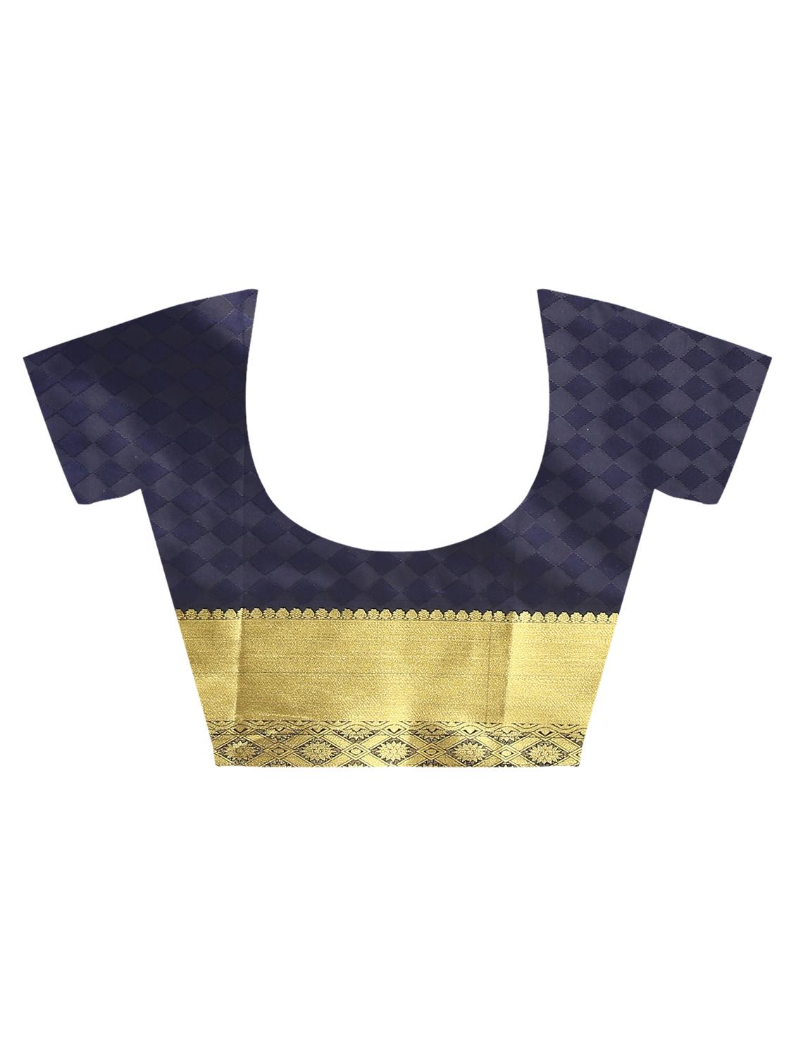 zari work kanjivaram saree with blouse - 16637587 - Zoom Image - 4