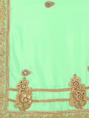 gold embroidered saree with blouse - 16637600 - Standard Image - 5