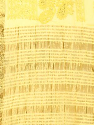 tonal embroidered saree with blouse - 16637618 - Standard Image - 5