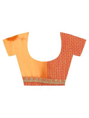 floral embroidered saree with blouse - 16637621 - Standard Image - 4