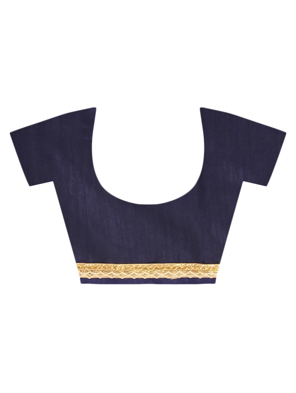 zari embroidered saree with blouse - 16637630 - Zoom Image - 4