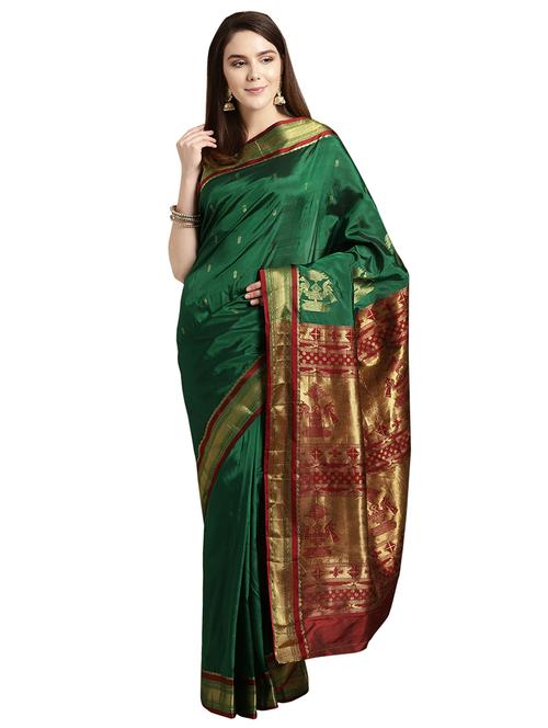 floral woven saree with blouse - 16637691 - Standard Image - 1