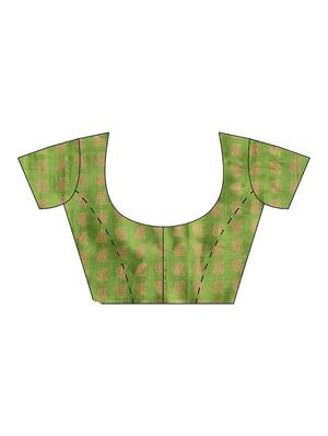 checkered woven saree with blouse - 16637700 - Standard Image - 3