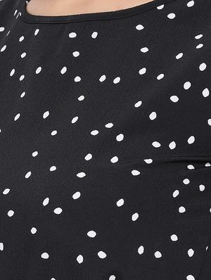 boat neck polka dot crop top - 16637898 - Standard Image - 5