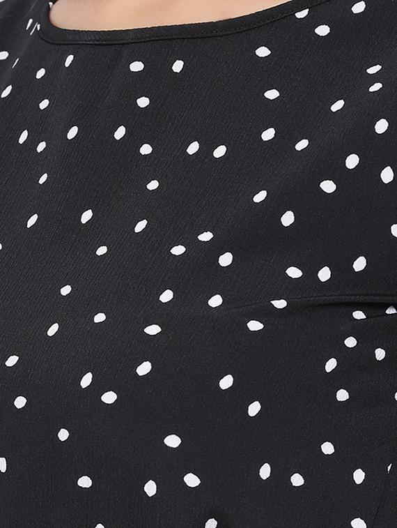 boat neck polka dot crop top - 16637898 - Zoom Image - 5
