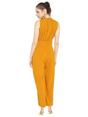 mock neck gathered jumpsuit - 16637943 - Standard Image - 2
