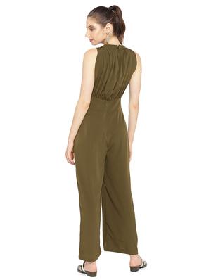 mock neck gathered jumpsuit - 16637944 - Standard Image - 3