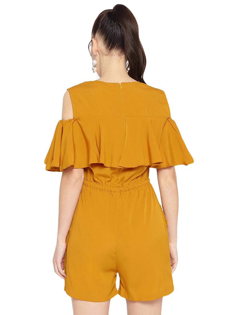 cold shoulder ruffled romper - 16637957 - Zoom Image - 3