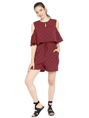 cold shoulder layered romper - 16637962 - Standard Image - 4