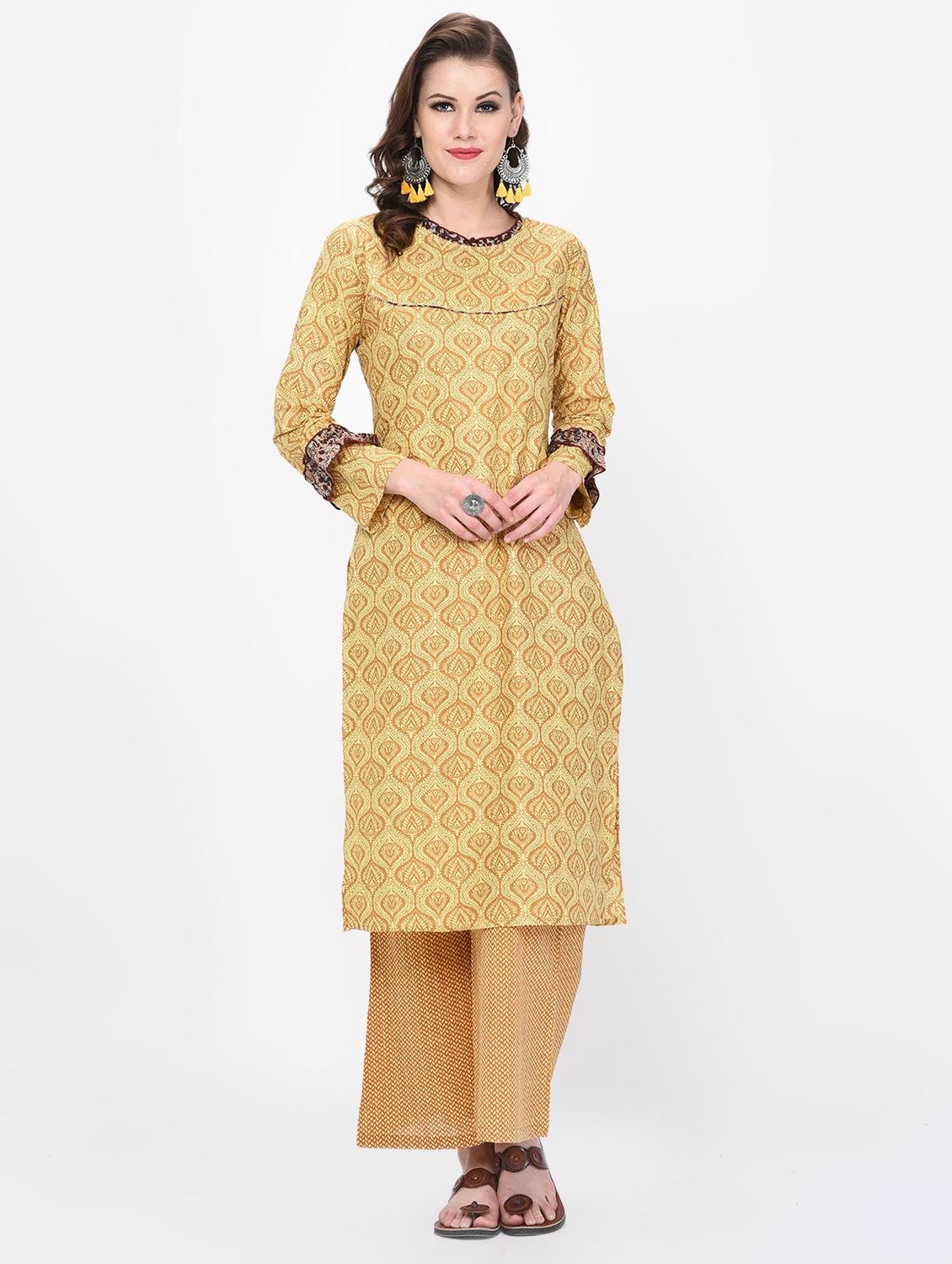 printed straight kurta - 16638018 - Zoom Image - 1