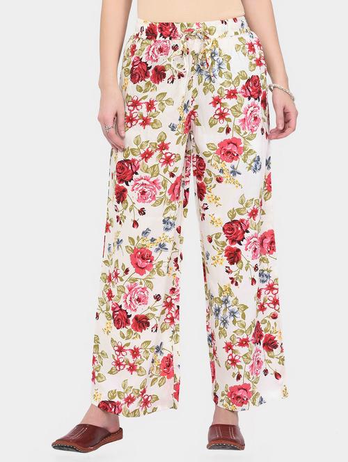 high rise floral palazzo - 16638037 - Standard Image - 1