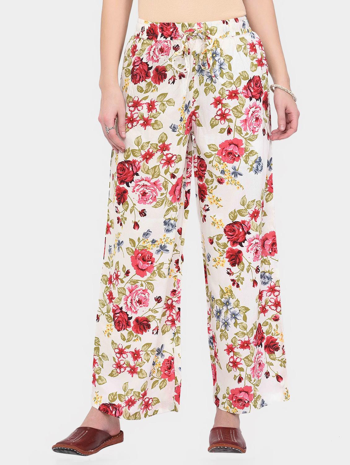 high rise floral palazzo - 16638037 - Zoom Image - 1