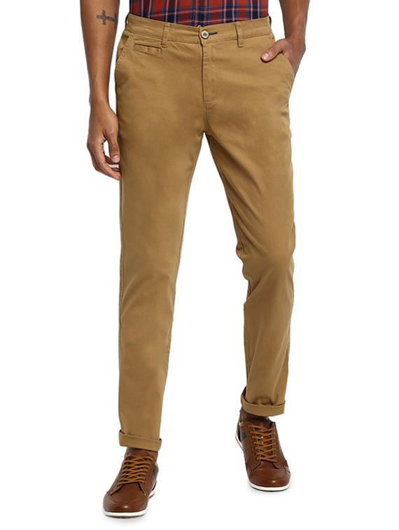 beige solid chinos - 16638292 - Zoom Image - 1