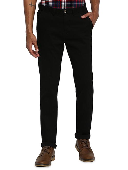black solid chinos - 16638295 - Standard Image - 1