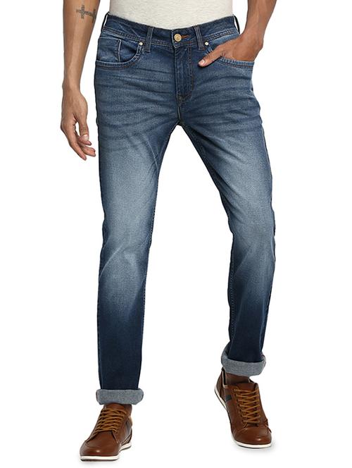 blue heavy washed denim jeans - 16638299 - Very Small Image - 1