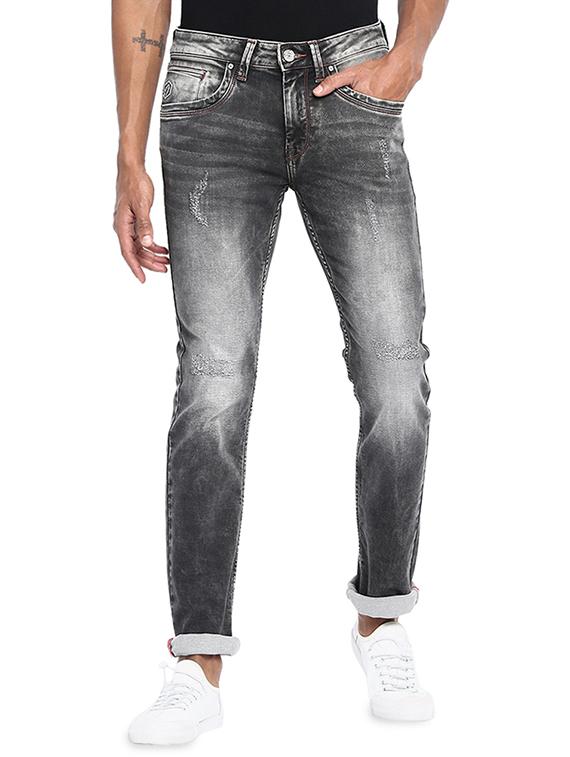 grey heavy washed ripped denim jeans - 16638326 - Zoom Image - 1