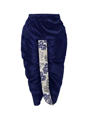 blue jute kurta and dhoti set - 16638540 - Standard Image - 3